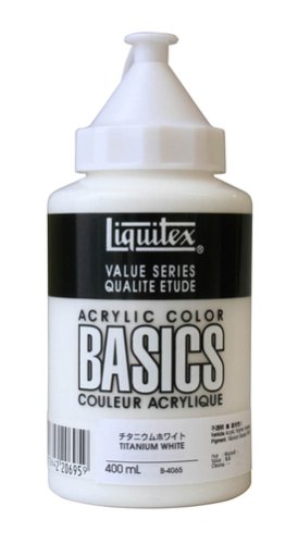 Liquitex Basics Acrylic Paint, 13.5oz Squeeze Bottle, Titanium White