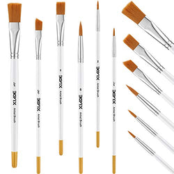 6 Pieces Miniature Paint Brushes Set Small Drybrush Beginner Brush Set for Tools for Roleplaying and Tabletop Miniature Painting