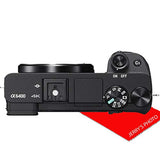 Sony Alpha a6400 Mirrorless Digital Camera with 16-50mm Lens + Case + 128GB Memory (25pc Bundle)