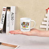 White Coffee Mugs for Kids - Ceramic Hand-Painted Drinking Cups with Animal Inside | Dishwasher Safe Toddler Peekaboo Mug - Set of 4