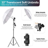 EMART 8.5 x 10 ft Backdrop Support System, Photography Video Studio Lighting Kit Umbrella Softbox Set Continuous Lighting for Photo Studio Product, Portrait and Video Shooting Photography
