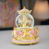 MS. WENNY Carousel Music Box Horse Gift - Merry Go Round Snow Globe for Wife Kids Girls Women Daughter Music Boxes Mechanism Birthday Anniversary Christmas Valentine Gift Play Canon