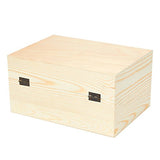 Juvale Wooden Boxes - 5-Piece Hinged-Lid Nesting Boxes for Arts, Crafts, Hobbies and Home
