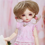 ZDD BJD Doll Moti Pink Top + Shorts, 1/6 SD Dolls Full Set 26cm 10inch Jointed Dolls Toy Action Figure + Makeup + Accessory