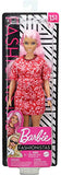 Barbie Fashionistas Doll with Long Pink Hair Wearing a Red Paisley Top & Skirt, White Sneakers & Scrunchie Bracelet, Toy for Kids 3 to 8 Years Old
