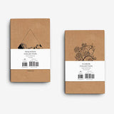 Field Journal/Pocket Notebook by Bright Day - 3.5" x 5.5" Lined Memo Book - Flower Collection Pack of 5