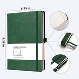 RETTACY Lined Journal Notebook - A5 Leather Notebook Writing Journal with 192 Numbered Pages,Hardcover,100gsm Thick Paper 5.75'' × 8.38''