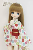 Petite Marie Japan for 1/4 Doll 16 inch 40cm MDD (Mini Dollfie Dream) MSD BJD Mini Kimono Hikara Kogiku Chirimen White Red Belt [No.0083] Clothes Only not Include Doll