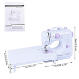 Asany Sewing Machine for Beginners Adults, Household Mini Sewing Machine Tool with Extension Table, 12 Built-in Stitches and 2 Speeds Double Thread, 20 Colorful Threads