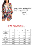 Women Chiffon Floral Kimono Half Sleeve Bikini Cover Up Casual Cardigan Capes Tops (Large, A-Colorful)