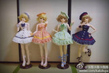 4 PCS 1/3 SD16 DD DY BJD Dress Suit Outfit / European Style Dress Doll Dollfie LUTS / Tee Dress Sailor Suit / Green Plaids