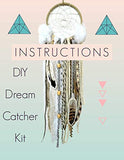 The House Phoenix DIY Dream Catcher Kit Birthday Gift Make Your Own Arts and Crafts Project for Kids & Adults 5" Ring (Creamy Beige)