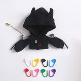 XiDonDon BJD Clothes Fashion Little Devil Sweater Hoodie for Ob11 Molly, GSC, Obitsu 11, 1/12 Bjd Doll Clothing Doll Accessories Toys (Black)