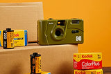 Kodak M35 35mm Film Camera, Reusable, Focus Free, Easy to use, Build in Flash and Compatible with 35mm Color Negative or B&W Film (Film and Battery NOT Included) (Olive Green)