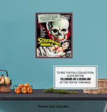 Horror Movie Poster Wall Art - 8x10 Home Theater Decor - Scary Movie - Gothic Home Decor - Skull Wall Decor - Goth Room Decor- Vintage Hollywood Poster- Funny B Movie Picture Print Sign - Men Man Cave