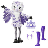 Barbie Doll, Cutie Reveal Owl Plush Costume Doll with 10 Surprises, Mini Pet, Color Change and Accessories, Snowflake Sparkle 