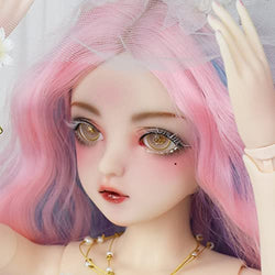 Yutotue 60cm BJD Doll 1/3 SD Dolls 24 Inch 18 Ball Jointed Female Girl Dolls, with Full Set Clothes Shoes Wig Makeup Openable Head, Best DIY Toys Gift (Nina)