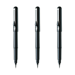 Pentel Arts Pocket Brush Pen, Includes 2 Black Ink Refills (XGFKP-A) 3 Sets With the