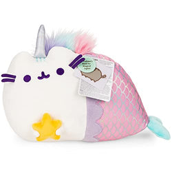 GUND Pusheen Magical Lights Mermaid Pusheenicorn Touch-Activated Light Up Cat Plush Stuffed Animal, 12”