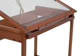Studio Designs Ponderosa Glass Topped Table in Sonoma Brown