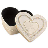 Things Remembered Personalized Soft Gold Regal Elegance Heart Keepsake Box, Jewelry Box with Engraving Included