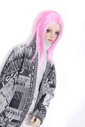 1/6 6-7 Inches 15-17cm Bjd Doll Hair Wig Medium Long Iron Perm Straight Silky Light Pink