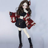 YZCM Bjd Doll Clothes, Wind Headdress, Dress, Kimono, Cardigan Jacket, Daily Suit, Suitable for Party Dress (No Doll),1/6