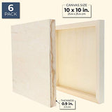 Bright Creations Wood Cradle Panel Paint Boards (6 Pack), 10 Inches