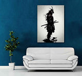 Cortesi Home Armored Samurai Canvas Wall Art, 40" x 60", Black