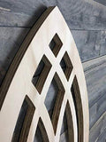 Arched frame window unfinished