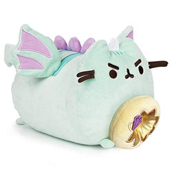 GUND Pusheen Dragonsheen Donut Log Plushed Stuffed Animal Cat, 9.5"