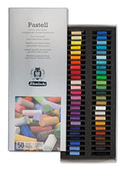 Schmincke - Pastels, set of 50 half sticks, 77 768 097, cardboard set with 50 half pastels, handmade pastels, brilliant, velvet matt and highly lightfast colours