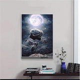 5D DIY Diamond Painting Kits Full Drill Diamond Painting Wall Decor Rhinestone Embroidery Black Rose Under The Moonlight 11.8x15.7in 1 by Lighting S Direct