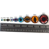 40mm Pair of Large Red Dragon Fantasy Glass Eyes