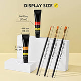 Magicfly Stretched Canvas with Display Easel 9 Pack & Acrylic Paint Set, 24 Rich Pigments Acrylic Paints for Canvas Painting (12 ml/0.4 oz)