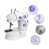 Anself Mini Electric Household Sewing Machine 2 Speed Adjustment with Light Foot Pedal AC100-240V