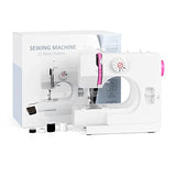 Sewing Machine for Beginners Mini Portable Sewing Machine with 12 Built-In Stitches Heavy Duty Handheld Electric Sewing Machine for Kids, Adjustable Speed & Great for Beginners, Pink