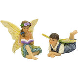 The Miniature Fun To Read Brother & Sister Garden Fairy Set by Twig & Flower