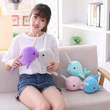 Cute Gray Teal Narwhal Stuffed Animal Plush Toy Adorable Soft Whale Plushies Toys Stuffed Animals for Babies, Kids, Toddlers