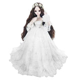 Wedding 1/3 60cm White SD Doll 24" Jointed BJD Bride Doll + Makeup + Full Access