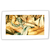 Handpainted Reproduction Tamara de Lempicka 90X45 cm (Approx. 36X18 inch) - Potrait of Arlette Boucard Figure Paintings Canvas Wall Art Poster Rolled