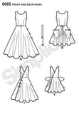 Simplicity 8085 1950's Vintage Fashion Women's Wrap Dress Sewing Patterns, Sizes 6-14