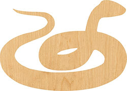 Snake 1 Laser Cut Out Wood Shape Craft Supply - 4 Inch
