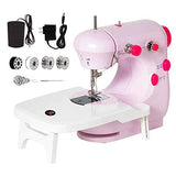 Sewing Machine, with Night Light and extendable Table, with Night Light, Portable and Practical, Suitable for Both Beginners and Lovers of Sewing - Pink