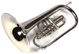 Moz Advanced Monel Pistons Marching Mellophone Key of F with Case and Mouthpiece-Nickel Plated Finish