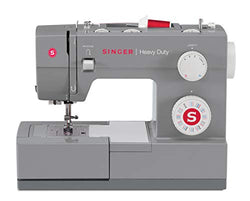 SINGER Heavy Duty 4432 110 Stitch Applications, Metal Frame, Stainless Steel Bedplate Made Easy Sewing Machine, Gray