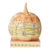 Enesco Jim Shore Heartwood Creek Autumn Pumpkin with Scene Figurine, 7.3 Inch, Multicolor,6004322