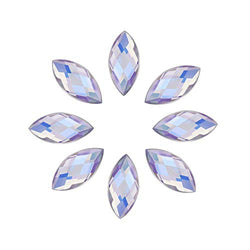 500Pcs in Bulk 7X15mm Crystal AB Acrylic Flatback Rhinestones Eye Shaped Diamond Beads for DIY