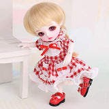 1/8 BJD Doll SD Dolls 16CM/6.29" Movable Joints with Hair Makeup Gift Collection Christmas Decoration Fashion Handmade Doll Can Changed Makeup and Dress DIY