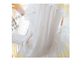 Smiling Angel Women's Princess Embroidery Lace Chiffon Long Sleeve Retro Hollow Spring Autumn Daily Lolita Dress White